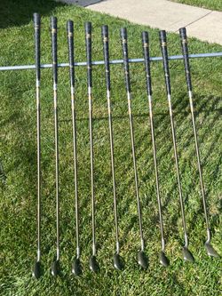 Men’s right-handed set of golf irons by King Cobra II senior flex