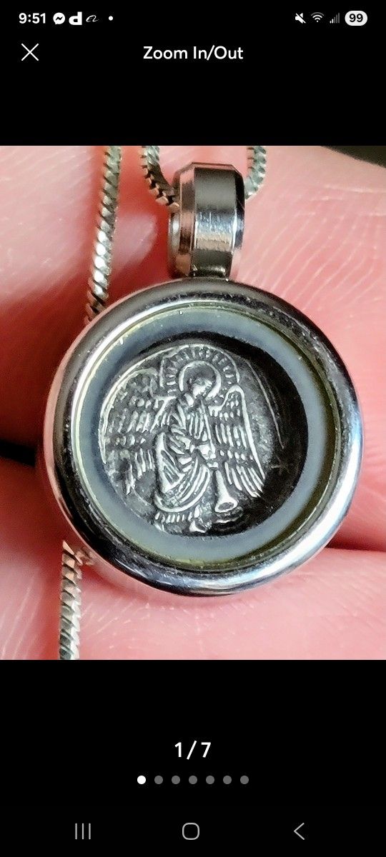 15mm Angel Pendant .999 Fine Silver