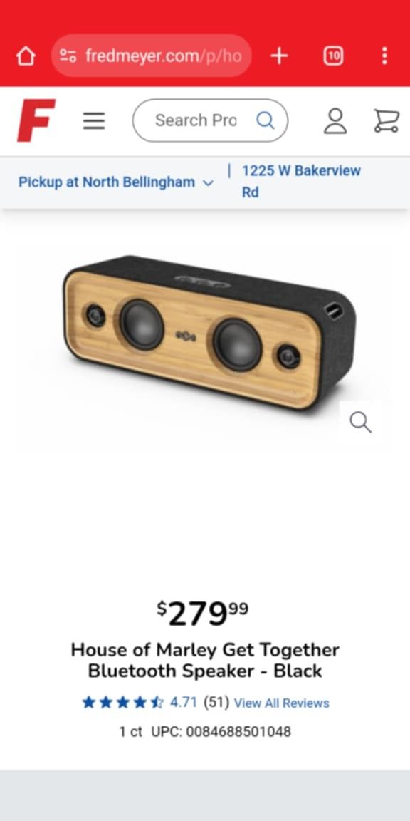 HOUSE OF MARLEY ''Get Together 2'' Large Bluetooth Speaker