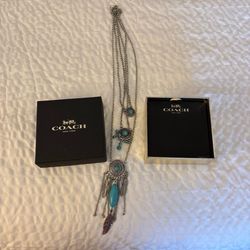 Coach Turquoise Necklace. With box. CG084
