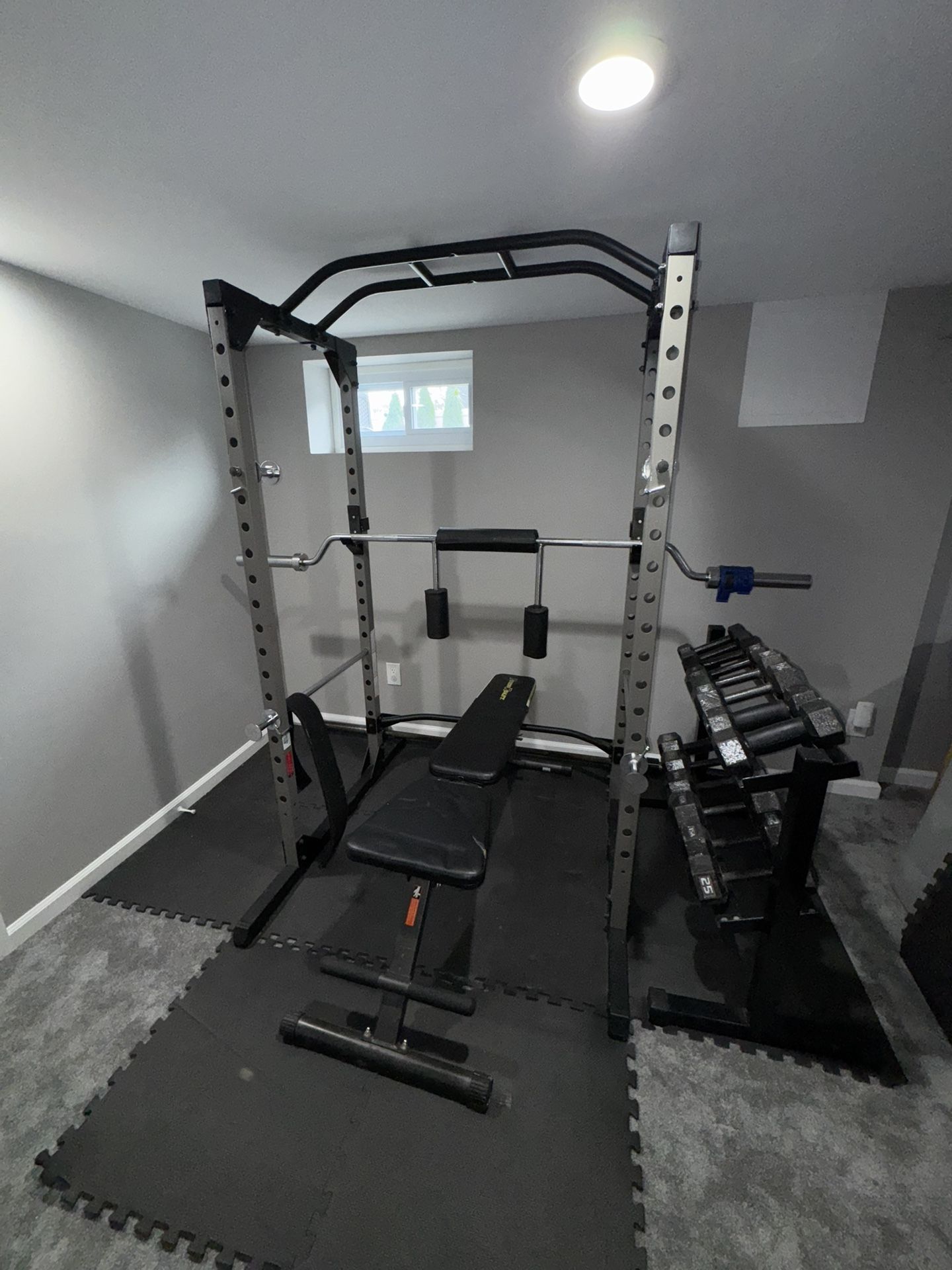 Home Gym (Power Rack, Weights, Barbells, Dumbbell Set)