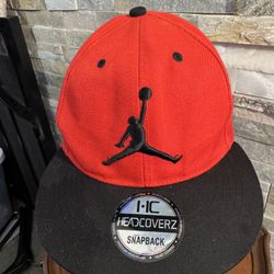 Jordan Pro Jumpman Snapback Hat Cap Red Black  EUC