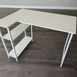 White L Desk