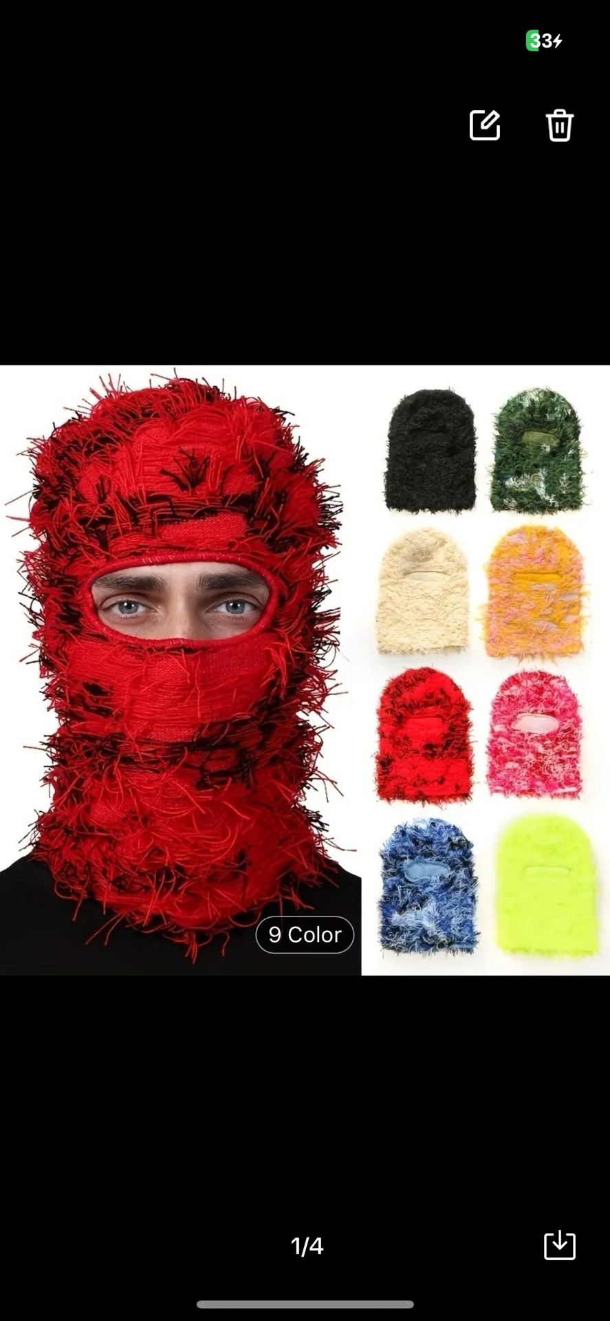 Fuzzy Fringe Balaclava Mask $5 Get 7