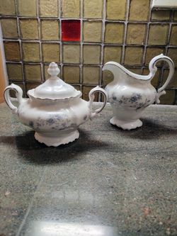 Mid Century Johann Havilland Porcelain Cream And Sugar