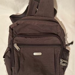 BAGGALLINI CROSSBODY TRAVEL SLING BAG, brown