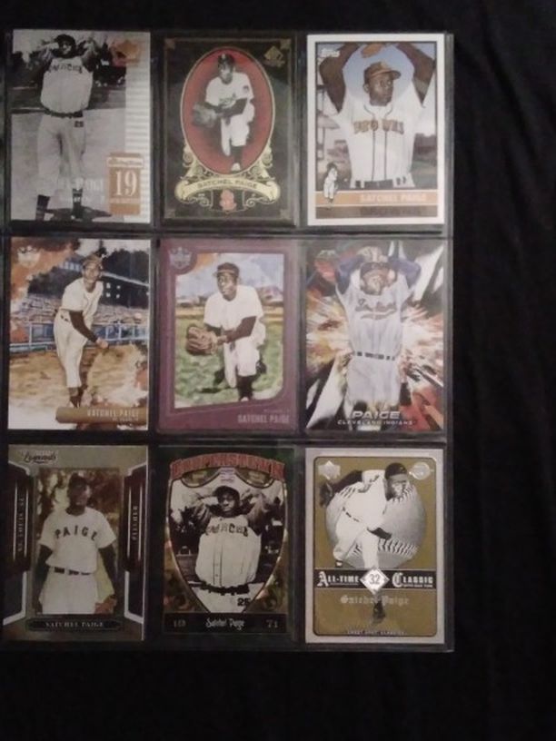 (9) Different SATCHEL PAIGE Baseball Card Lot St Louis Cardinals