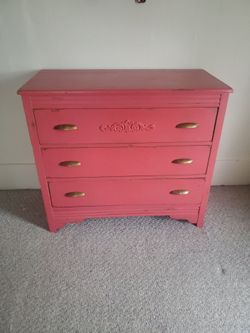 Dresser with Distressed Marks