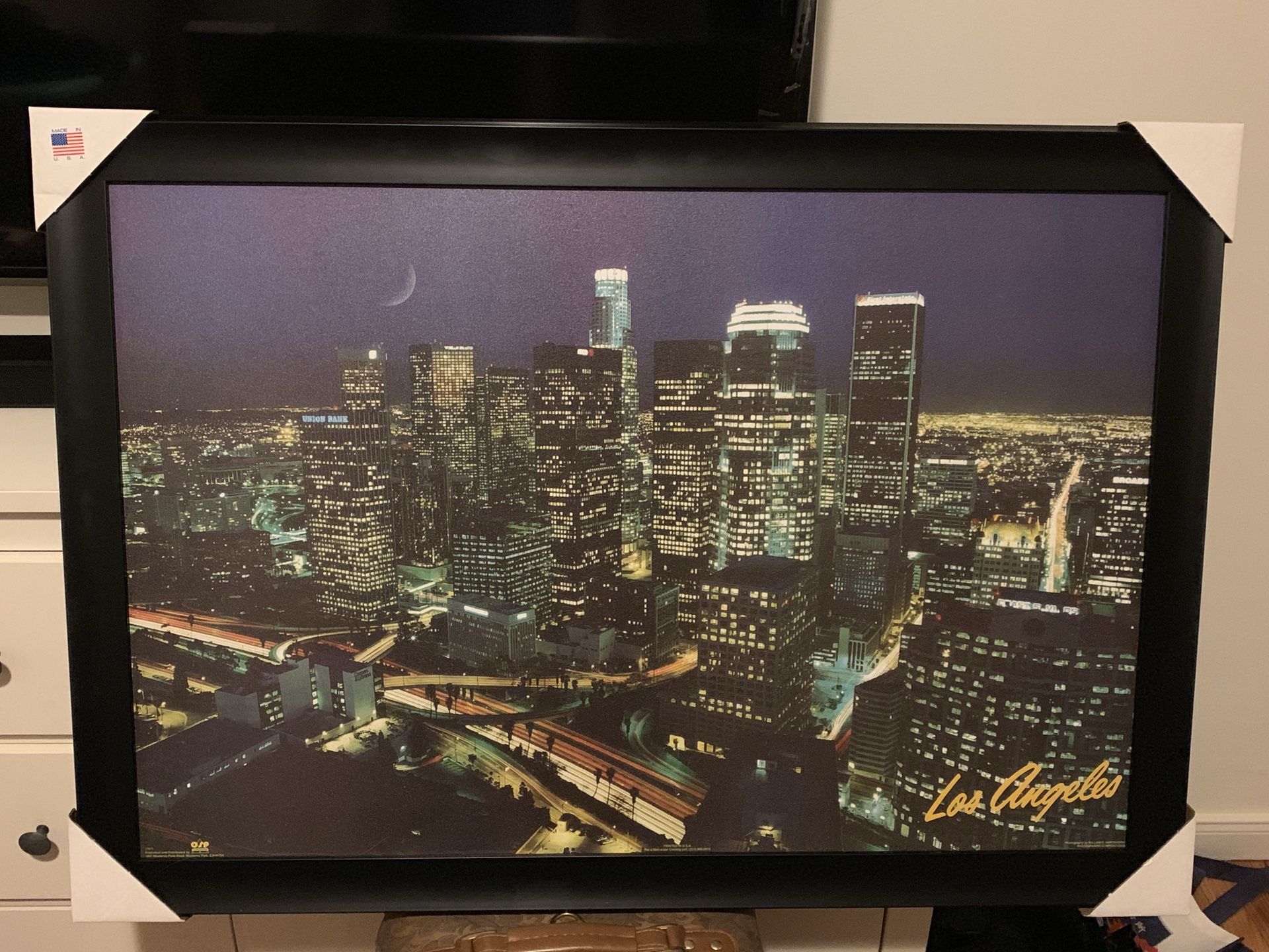 Large Los Angeles Night City Photograph