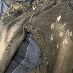 Purple jeans P001 Paint Splatter 