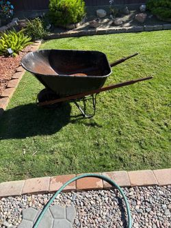 Steel Wheelbarrow with Wooden Handles