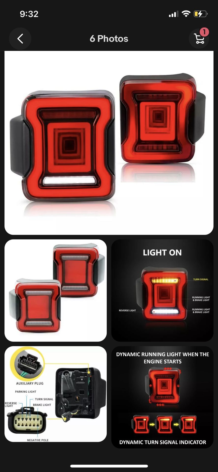 Jeep Wrangler jl Taillights 