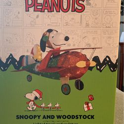Peanuts Snoopy And Woodstock Xmas Yard Deocoration