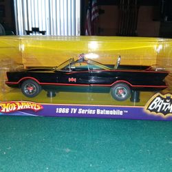Hot Wheels 1:18 (approx 1ft long) 1966 TV Series Batmobile. Collector's item. Never taken out of box. Cash only. Pickup Fallbrook,  CA. 