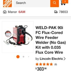 WELD-PAK 90i FC Flux-Cored Wire Feeder Welder (No Gas) Kit with 0.035 Flux Core Wire