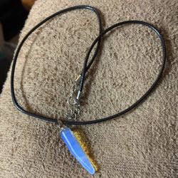 Opal Good Luck Horn Pendant