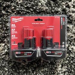 M12 12-Volt Lithium-Ion XC Extended Capacity 3.0 Ah Battery Pack (2-Pack)