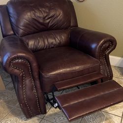 Recliner Brown Leather 