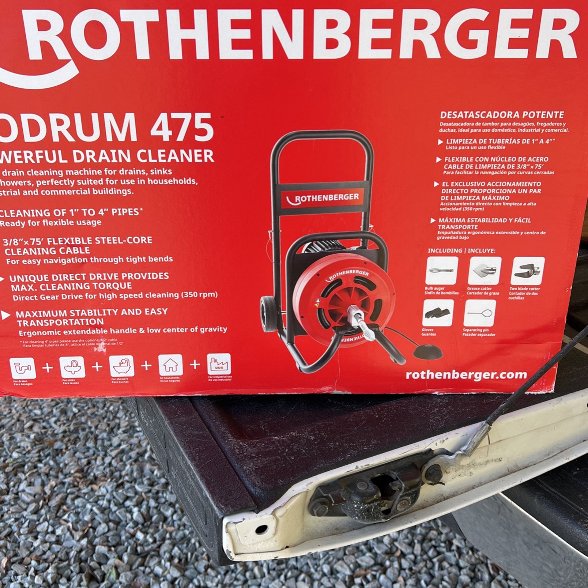 Rothenberger Rod rum 475 Power Drain Cleaner
