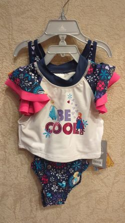 Brand New "Be Cool" Disney Frozen Bathing Suit 4T