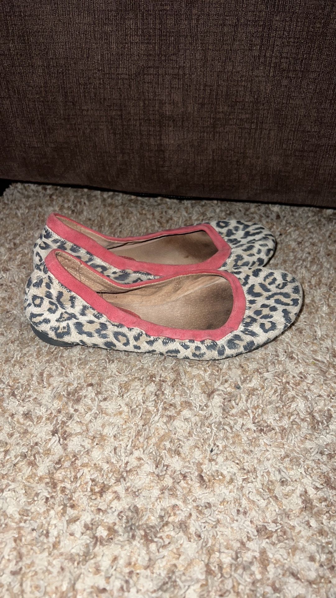peek cheetah print ballet flats size 13.5 girls
