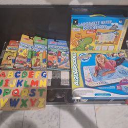 Kids Activity Toy Bundle – Doodle Mats, Water Wow Books, ABC Puzzle