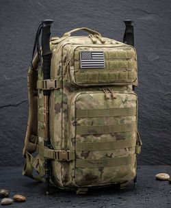 45L Military Tactical Backpacks Molle Army Assault Pack 3 Day Bug Out Bag（OD green）