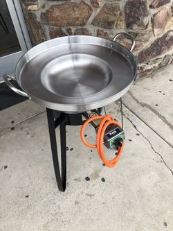 Comal y quemador y base para pollo y pescado y camarones