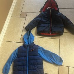 Boy Jackets Nike And Tommy Size 4T