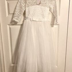 White Flower Girl Dress