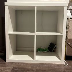 White IKEA Kallax 4 Cube Unit
