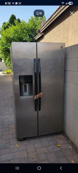 Stainless Steel Side-by-Side Refrigerator - Works