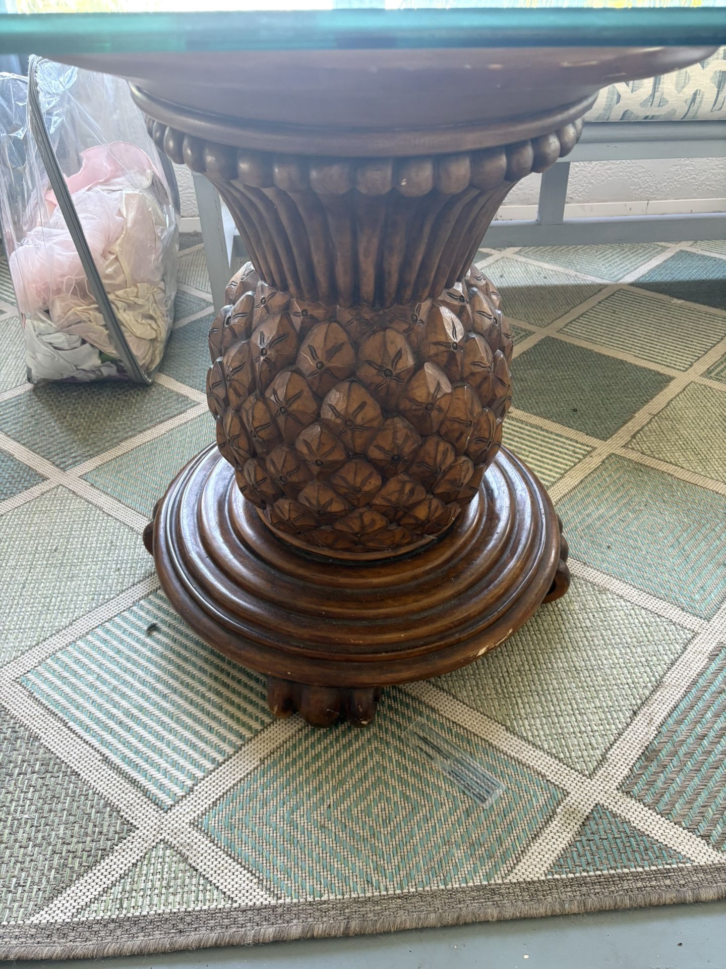 Glass Table ( Free ) Come Get It   57 X 30 