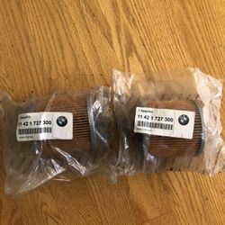 (2) GENUINE OEM BMW OIL FILTER PART # 11421727300