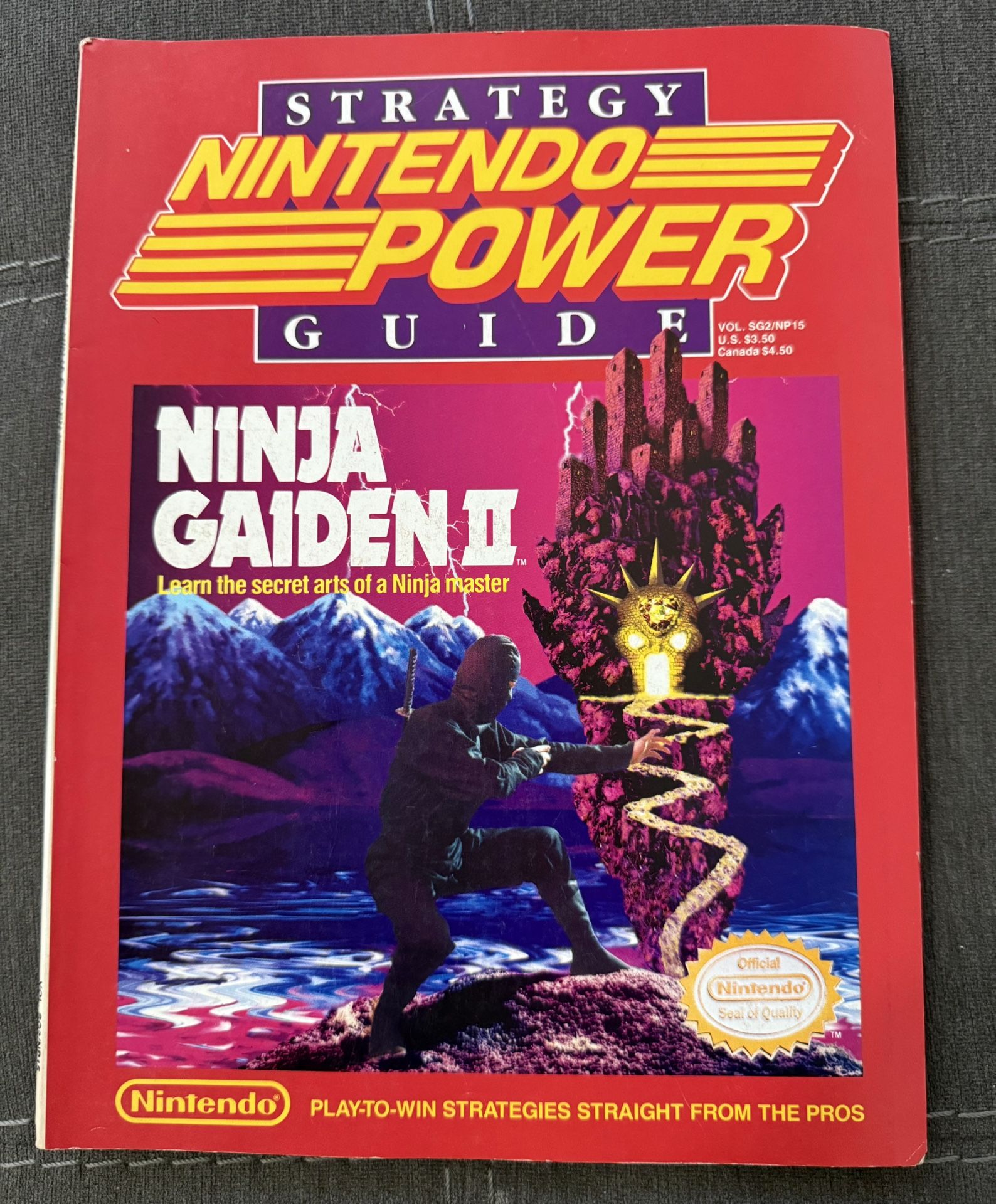 Nintendo Power Ninja Gaiden II Strategy Guide 1990 With Poster Vol 15 NES - Nice
