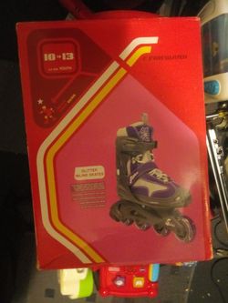 Youth size 10-13 glitter incline skates