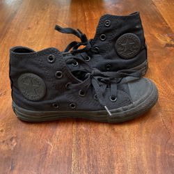 Converse All-Star, High Top, Black Gym, Shoes, Youth Size 12