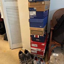 Lot Of New, Unused Men’s Shoes, Shirts, And Shorts - New Balance, Birkenstock, Ralph Lauren Reebok