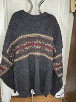 Vintage men's wool, rich winter sweater 2xl