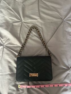 Bebe Black Quilted Faux Leather bag