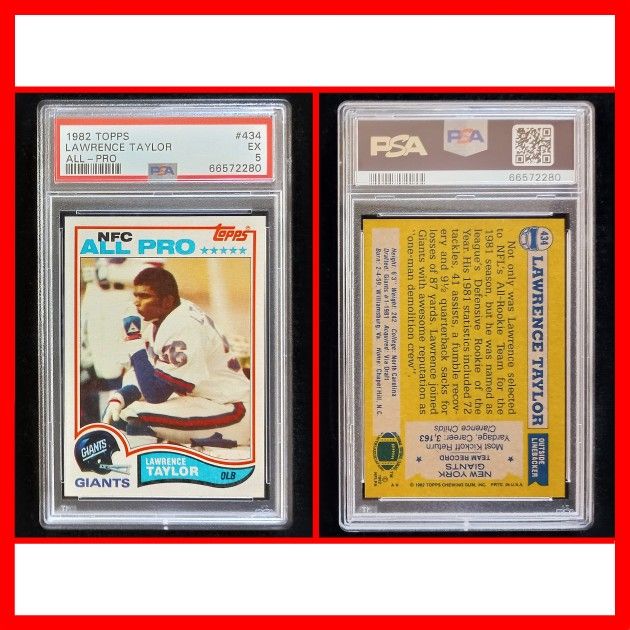 Lawrence Taylor 1982 Topps Rookie Card