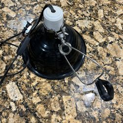 Reptile Light Dome Fixture With Red Bulb 60W