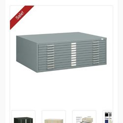 Large 10 Drawer Safeco Flat File 46.5x36.5x17 