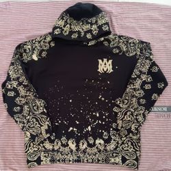 Amiri Starry Sky Ink Splash Letters Print Sweatshirt