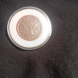 Vintage 1849 Braded Drape One Cent
