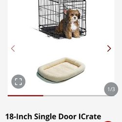 18-Inch Single Door ICrate With Fleece Bed

