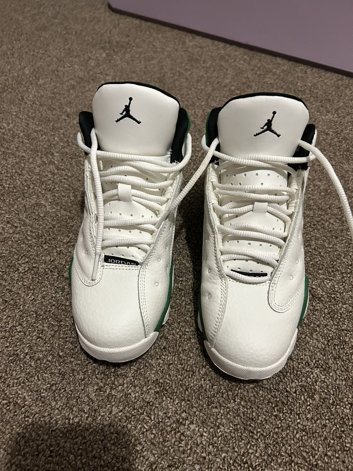 Jordan Retro 13 UNI2 - Boys' Preschool Color: Black/Pine Green/Sail Size: 03.0