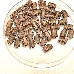 Lot Of 24 Ornate African Metal Beads