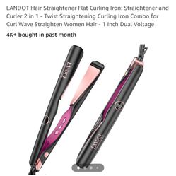 Landot Hair Straightener /curling Iron 