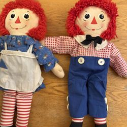 Vintage Raggedy Ann and Andy Dolls